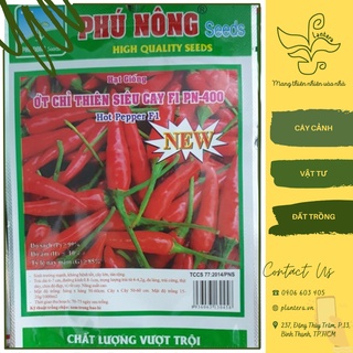 Hạt giống Phú Nông - Ớt chỉ thiên siêu cay PN-400 Gói 0.1g - Hạt Giống - Rau Ăn Quả