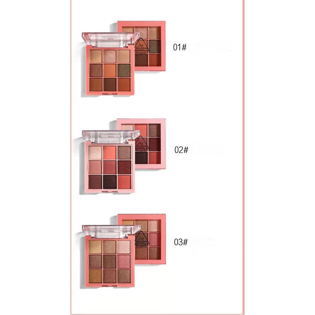 Bảng Phấn Mắt 9 Ô Lameila Bản Dupe Của 3CE Mood Recipe Multi Eye Color Palette