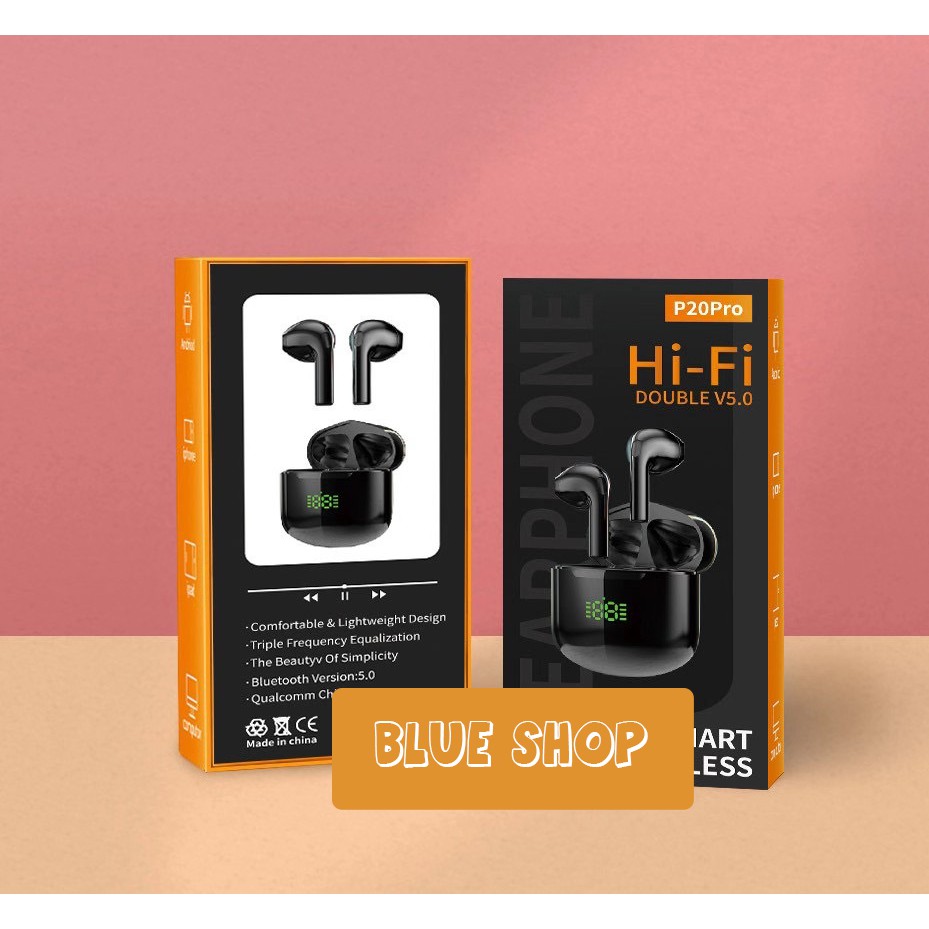 Tai nghe bluetooth P20 PRO nhỏ gọn Led tính tế,tai nghe bluetooth mini P20 pro không dây,Tai nghe không dây