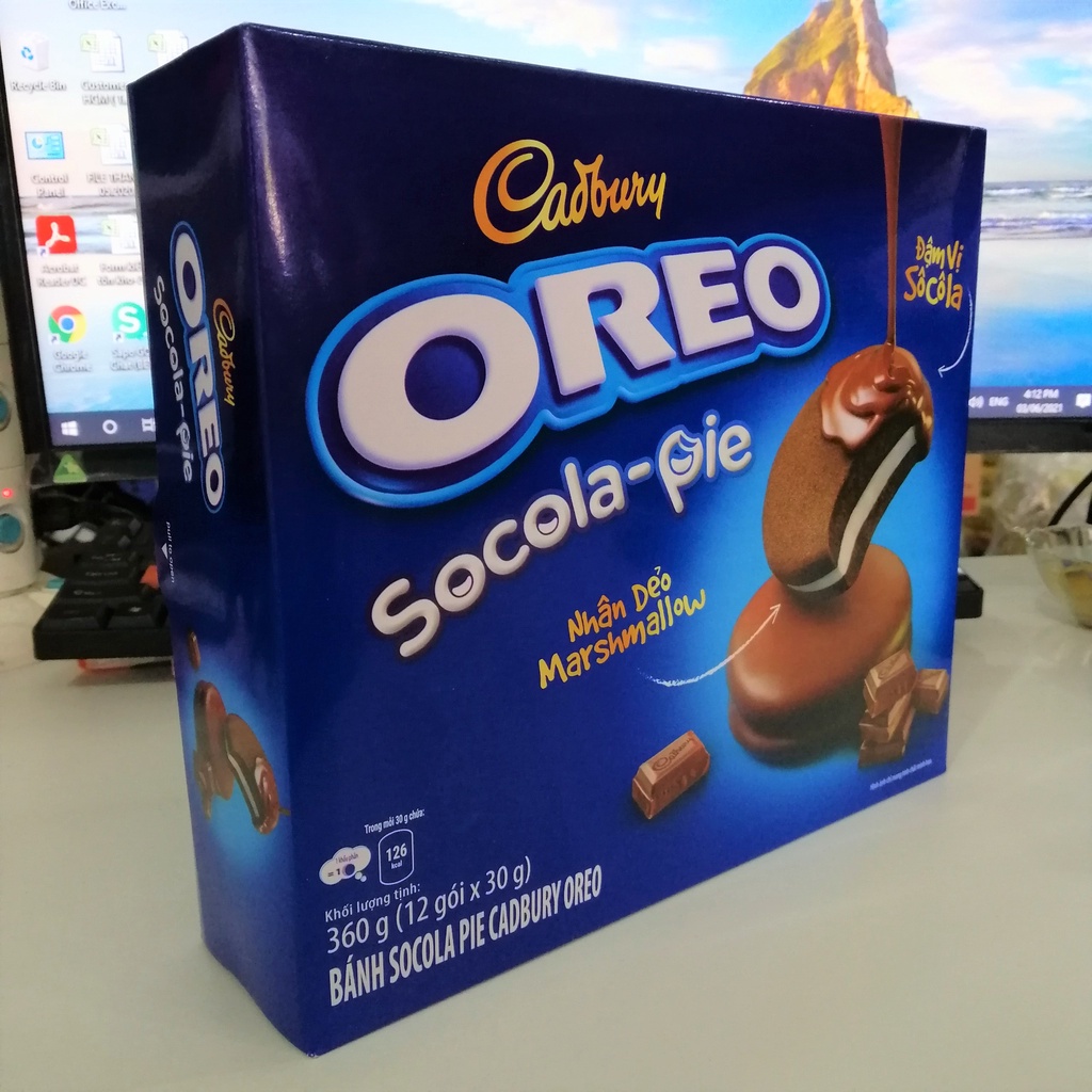 Bánh Sôcôla Nhân Dẻo Marshmallow Cadbury Oreo Socola-pie Chocolate