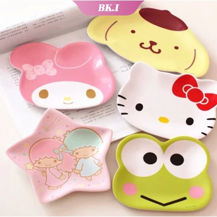 SANRIO Đĩa Đựng Thức Ăn Hello Kitty Dễ Thương Cho Bé