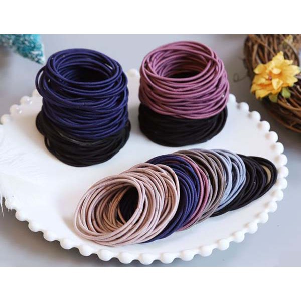 [Lẻ=Xỉ] Sét 100 Dây Buộc Tóc Cho Bé Yêu
