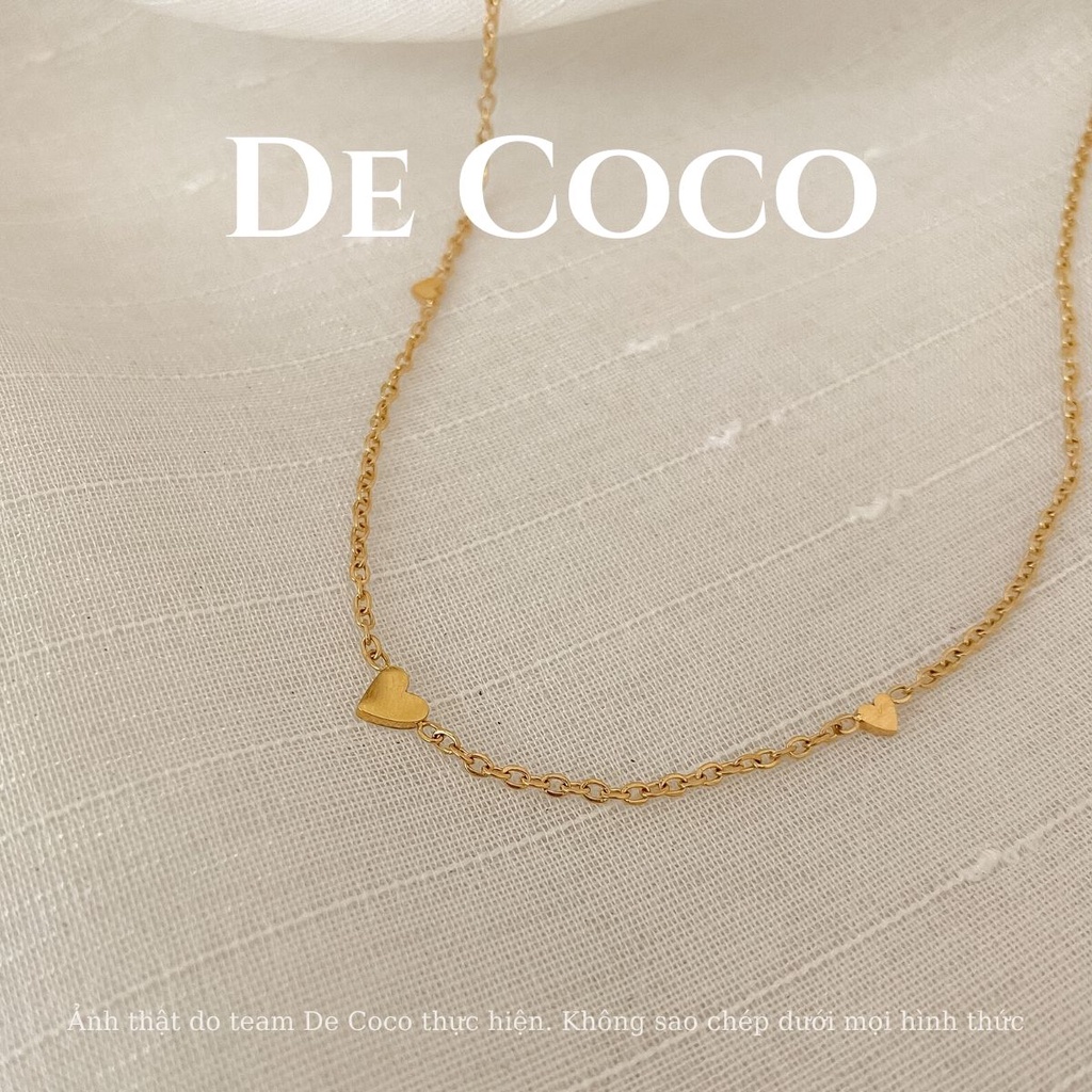 Dây chuyền, vòng cổ titan hình trái tim Love Rosie decoco.accessories