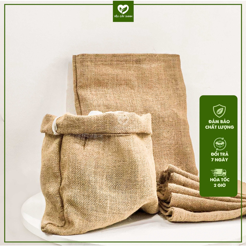 Túi vải bố - bao bố không quai đồ handmade trang trí