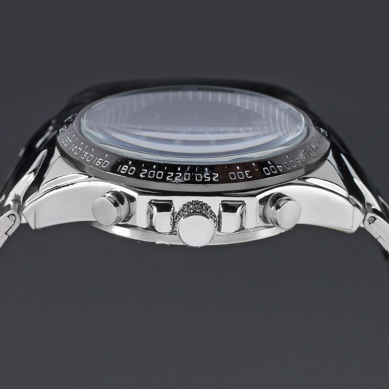 Đồng hồ nam Winner TM432 cơ lộ máy dây thép không gỉ - Trắng