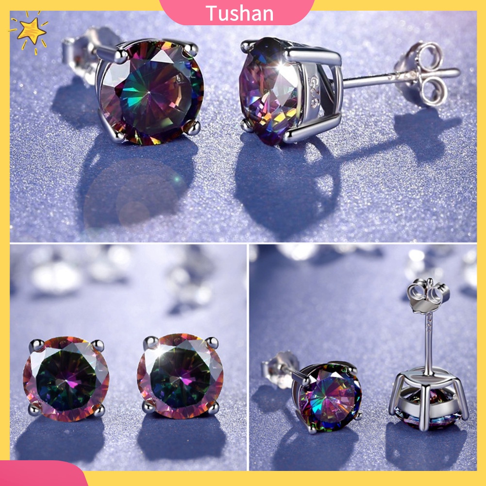 Khuyên tai đính đá phong cách cổ điển sang trọng dành cho cả nam và nữ