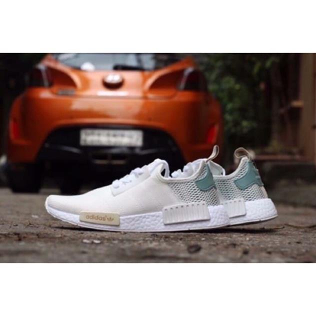 Giầy ADIDAS NMD r2 ( trắng gót xanh) 👗