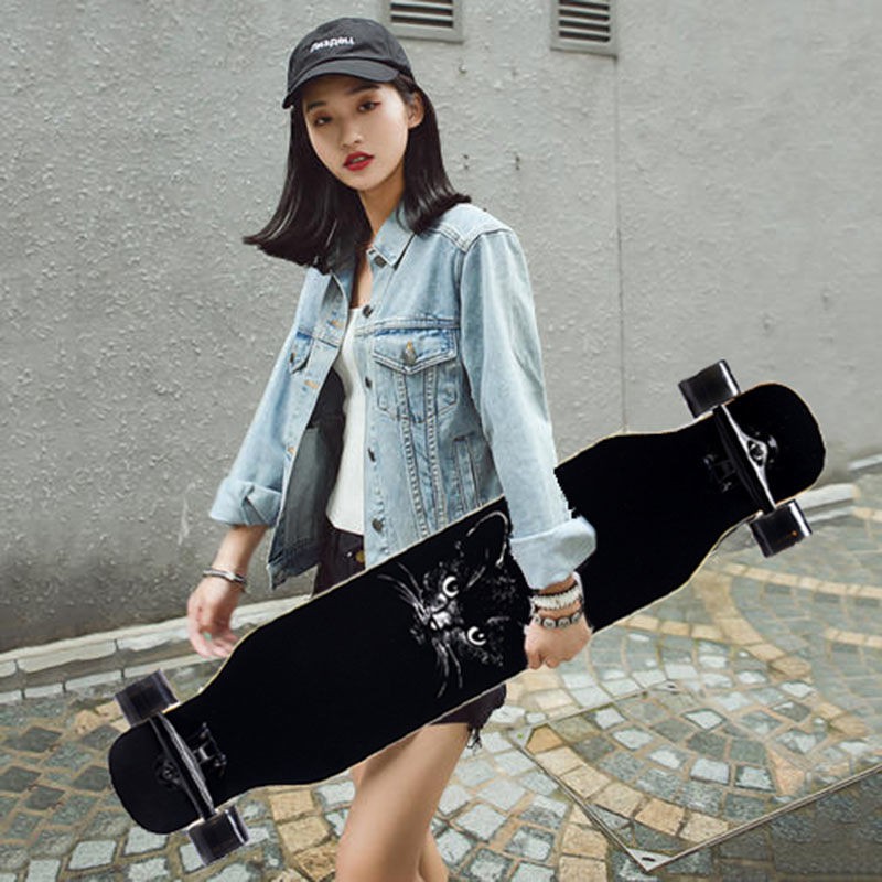 Longboard Road Skateboard Xe tay ga bốn bánh Thanh niên chải đường phố Nam sinh và nữ Bảng khiêu vũ chuyên nghiệp