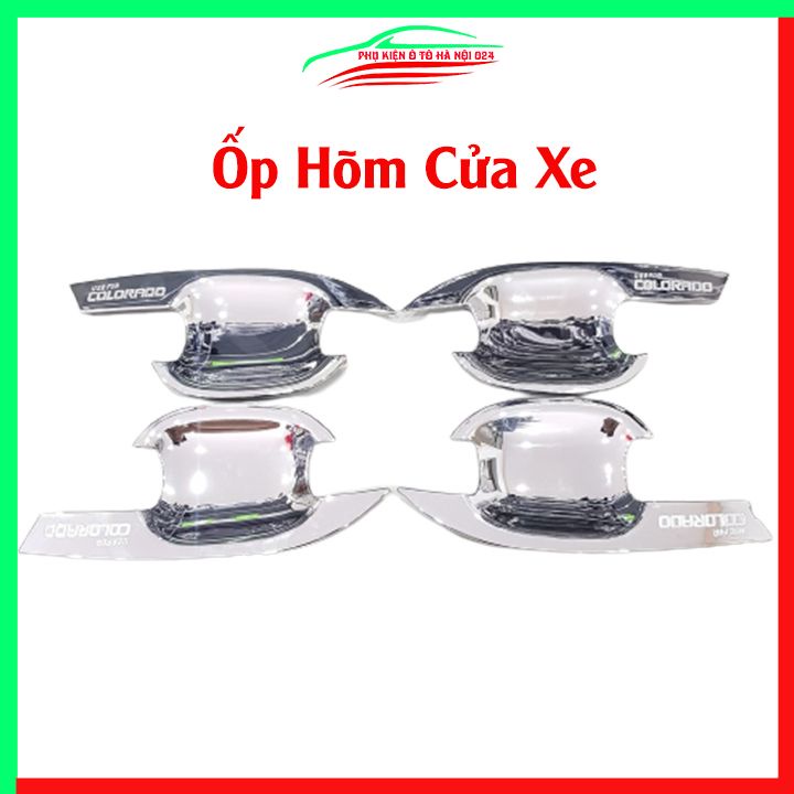 Ốp tay hõm mạ crom Colorado 2016-2017-2018-2019-2020 sáng bóng chống trầy bảo vệ cửa xe ô tô