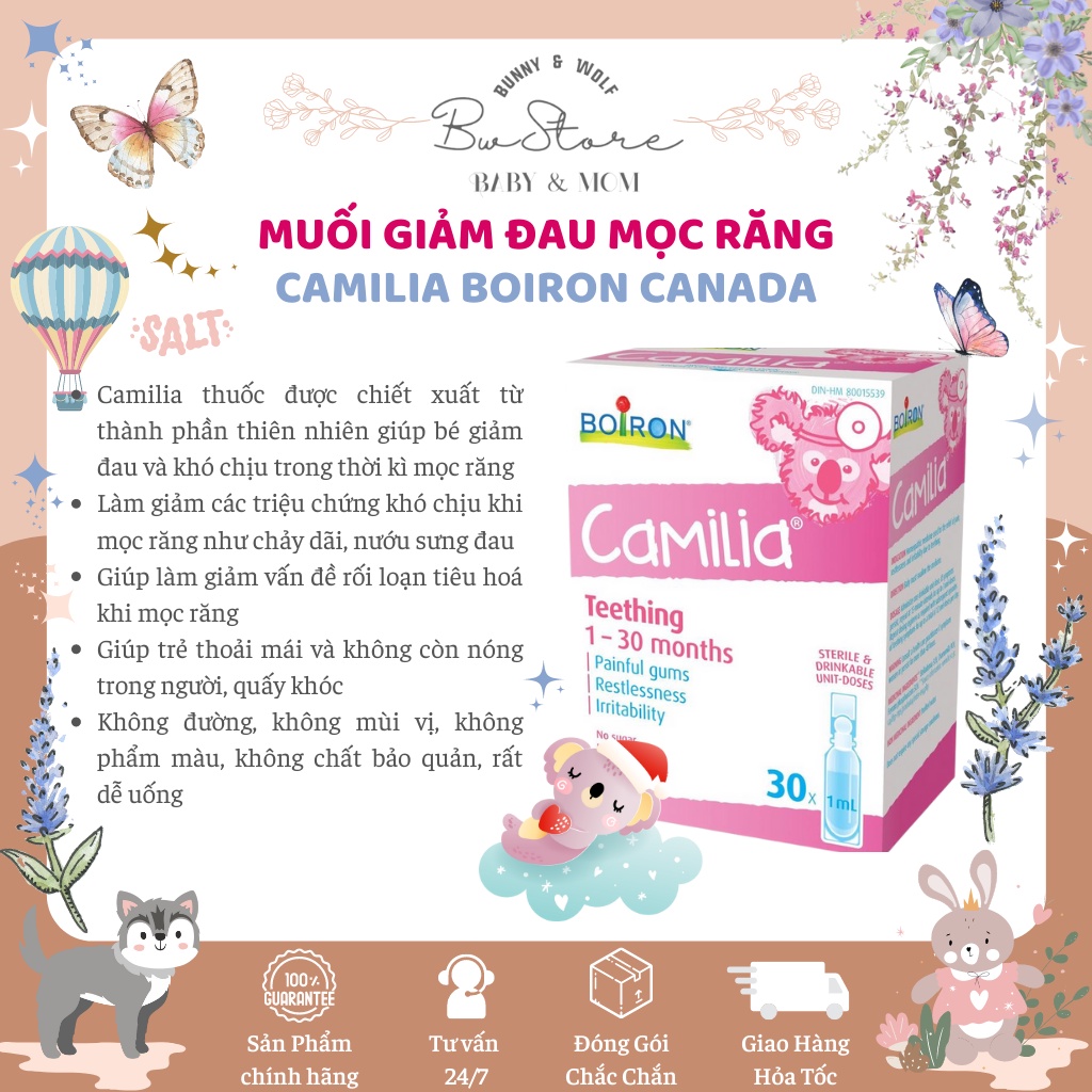 Muối Vi Lượng Đồng Căn Giảm Đau Mọc Răng Camilia Boiron Canada [ Hàng Air - Bw Store ]