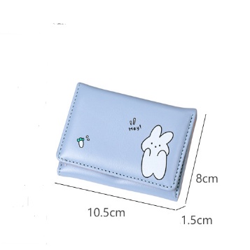Ví da cầm tay KAITIFEI đựng tiền xu dáng ngắn mini nhỏ gọn cao cấp nhiều ngăn họa tiết hoạt hình xinh xắn đáng yêu