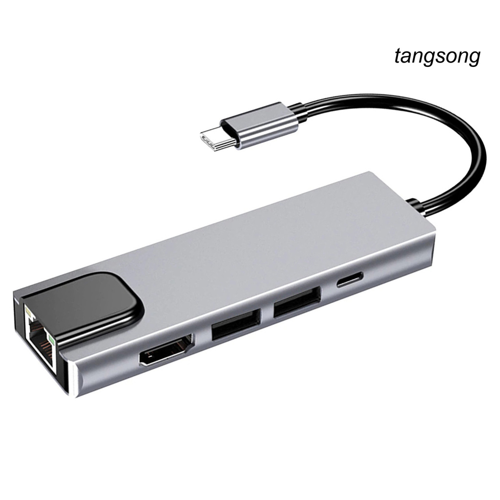 Bộ Chuyển Đổi Đa Năng Type-C Sang 4k Hdmi-Comppm Rj45 Usb 3.0 Pd