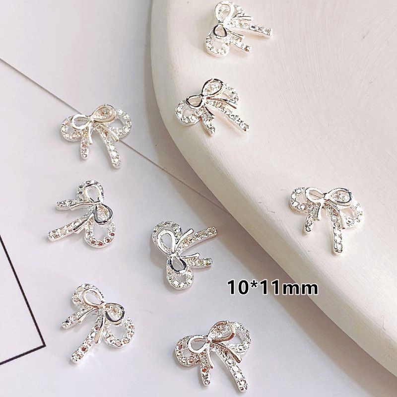 Charm nail giá rẻ-charm nơ  charm kim loại mẫu mới trang trí móng