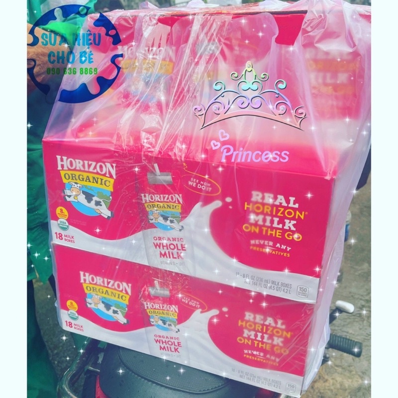 Sữa tươi Horizon thùng 12h hàng chuẩn Air Mỹ kèm Bill vc mỗi chuyến về