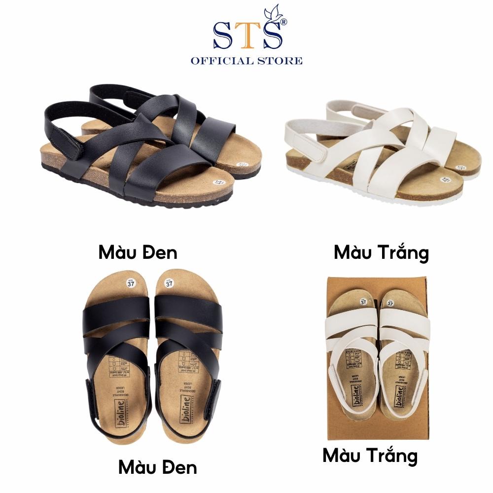 Giày Sandal Nam Nữ ,Dép Đế Trấu Quai Ngang Khóa Dán Unisex Birken ST21