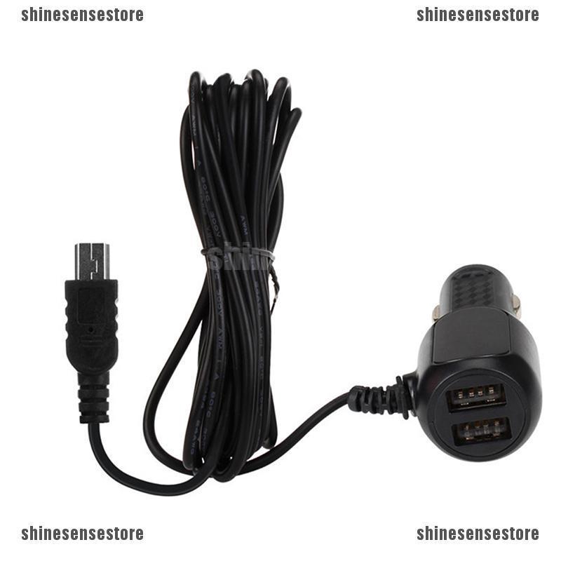 Củ sạc trên xe hơi 3.5mm 2 cổng USB 5V 3.5A cho đầu DVR Camera