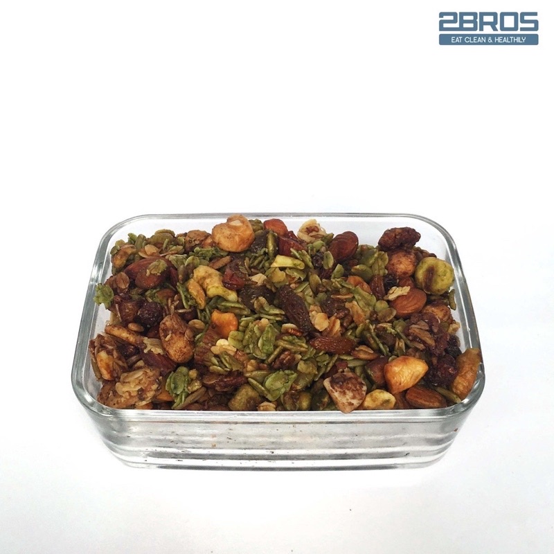 Granola siêu hạt, Ngũ cốc ăn kiêng 2Bros 3 vị, Dành cho người ăn kiêng, người bị tiểu đường, người luyện tập thể thao.