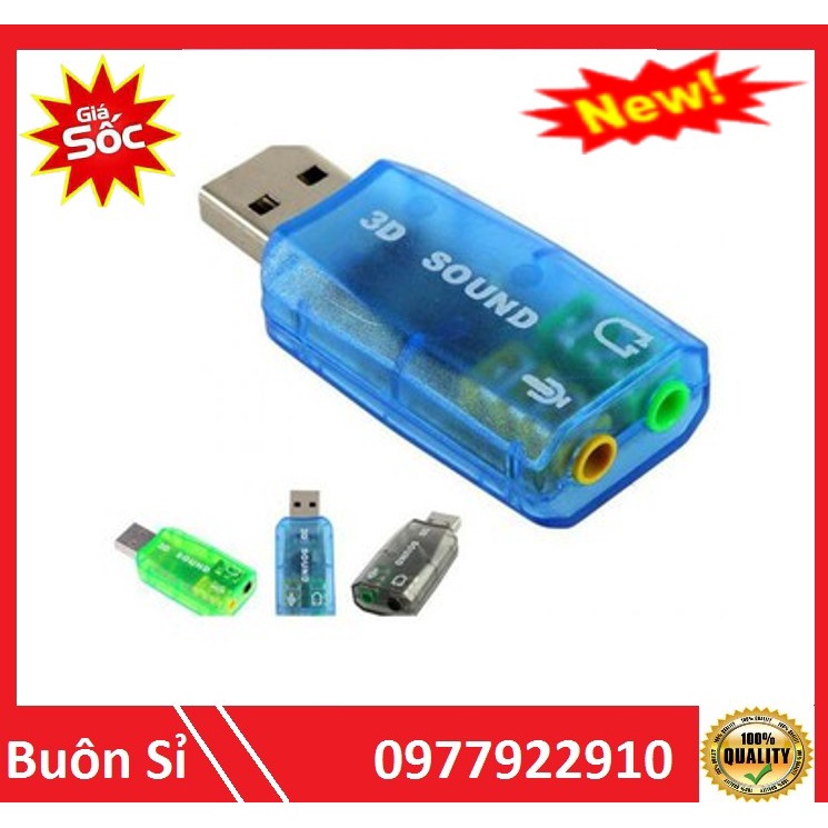 USB SOUND 5.1 ÂM THANH CỰC TỐT - CỔNG AUDIO 3.5MM VÀ MICRO