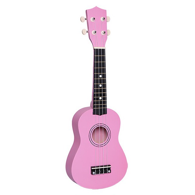 Đàn Ukulele 21&quot; Màu Hồng trơn Hemei