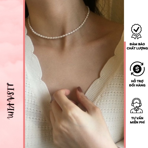 Vòng cổ hạt gạo size baby 3-4 li