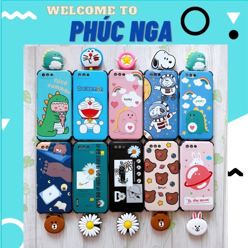 Ốp IDM Hàn Quốc Kèm Pop Oppo A3s/A12e/Realme C1