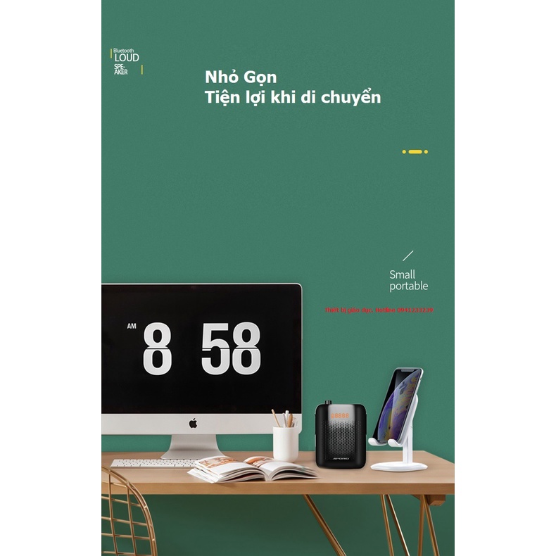 Máy Trợ Giảng Không Dây Aporo T30 UHF Kết Nối Bluetooth 5.0 Chính hãng