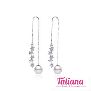 Bông tai mạ bạc dài lucid - Tatiana- Bb3122