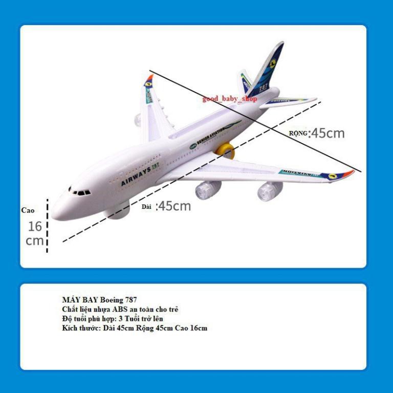 💖 𝑭𝑹𝑬𝑬𝑺𝑯𝑰𝑷 💖 Máy Bay Đồ Chơi boeing 787 Chạy Pin Có Đèn Led Và Âm Thanh