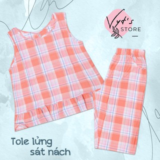 Đồ bộ nữ tole lanh quần lửng sát nách bèo