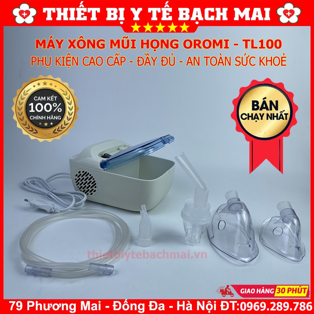 Máy Xông Khí Dung Oromi TL-100-BG Nhật Bản - Xông Mũi Họng Người Lớn,Trẻ Em