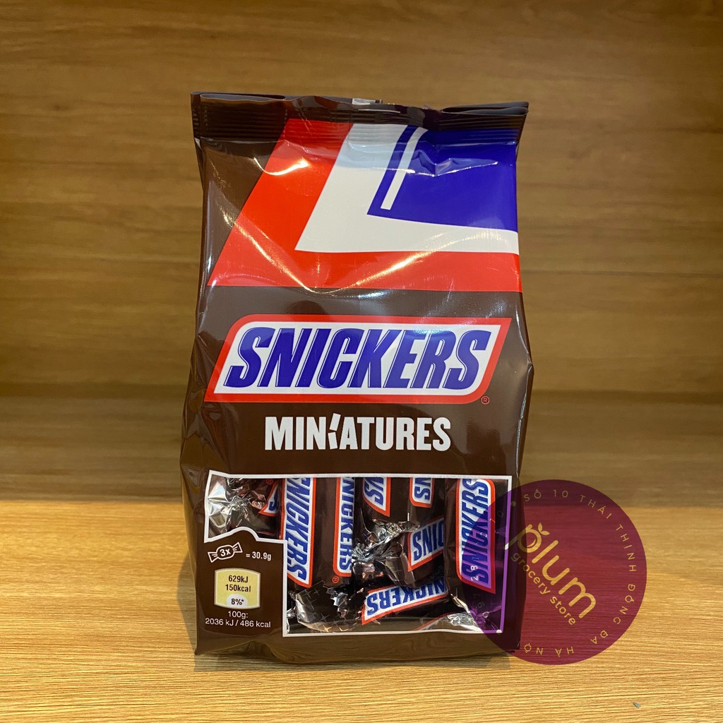 Kẹo Socola Snickers Miniatures Hà Lan gói 100g