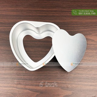 Khuôn bánh trái tim đáy rời 6 inch (160 x 150 x 55 mm)
