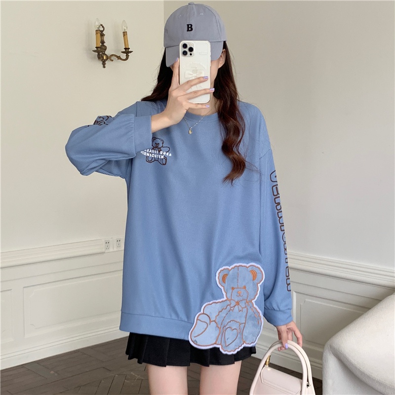Áo Hoodies Nữ Thêu Hoa Thời Trang Hàn Quốc Mới