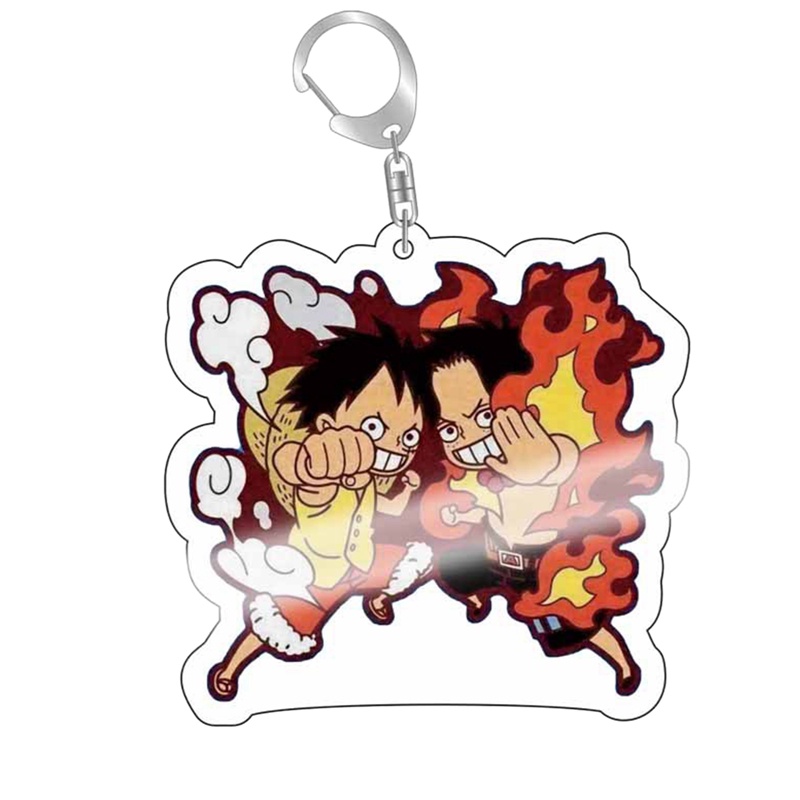 Móc Khóa In Hình Nhân Vật Luffy Zoro Sanji Phim Hoạt Hình One Piece