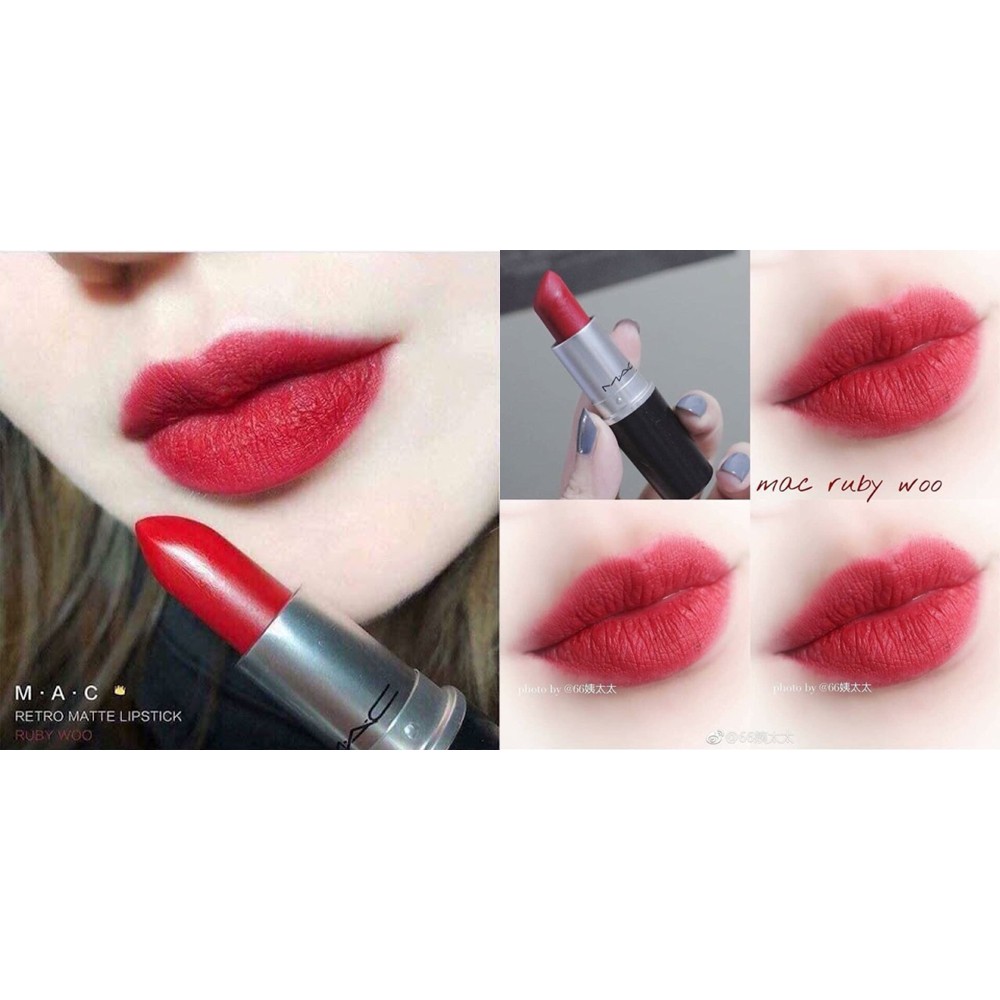 Son MAC chính hãng _ Matte Lipstick Rouge À Levres _ Bản full_602 CHILI, 646 MARAKESHI, 707 RUBY WOO