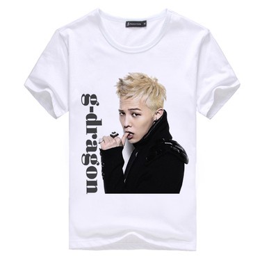 Áo thun in hình nhóm nhạc Bigbang cổ tròn tay ngắn mềm mại cực đẹp