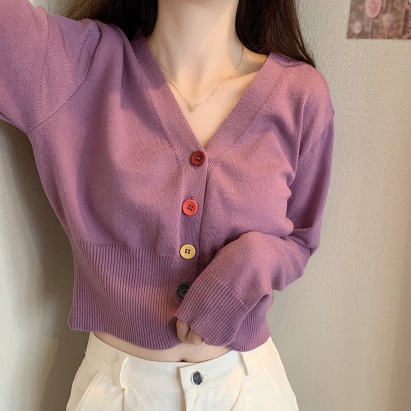 Áo Cardigan Dệt Kim Dáng Ôm Dễ Phối Đồ Cho Nữ | BigBuy360 - bigbuy360.vn