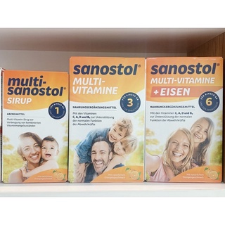 Vitamin Sanostol hàng Đức số 1,3,6 dành cho bé từ 1 tuổi trở lên (460ml)