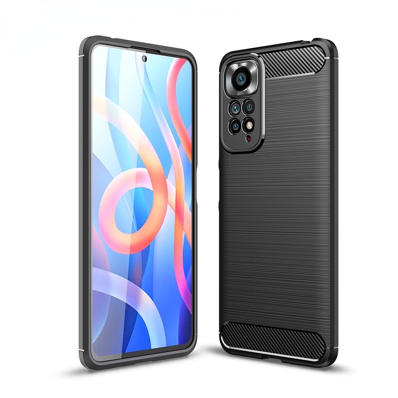 Ốp Điện Thoại Silicon Họa Tiết Sợi Carbon Chống Rơi Cho Xiaomi Redmi Note 11 11s 10 10s 9 9T 9s 8 Pro Max