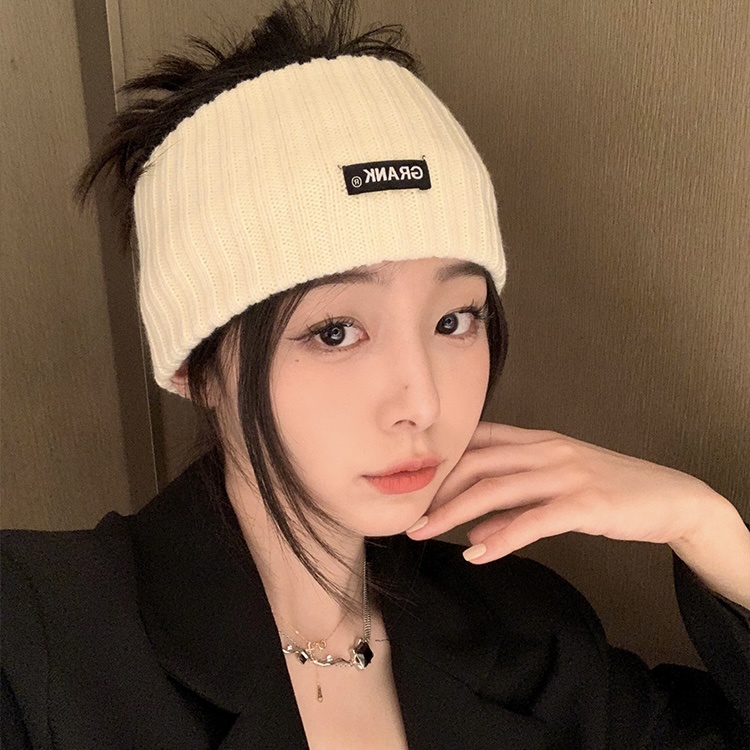 Băng đô MU GUA ZHI PIN dệt kim có 3 màu đen/xám/be