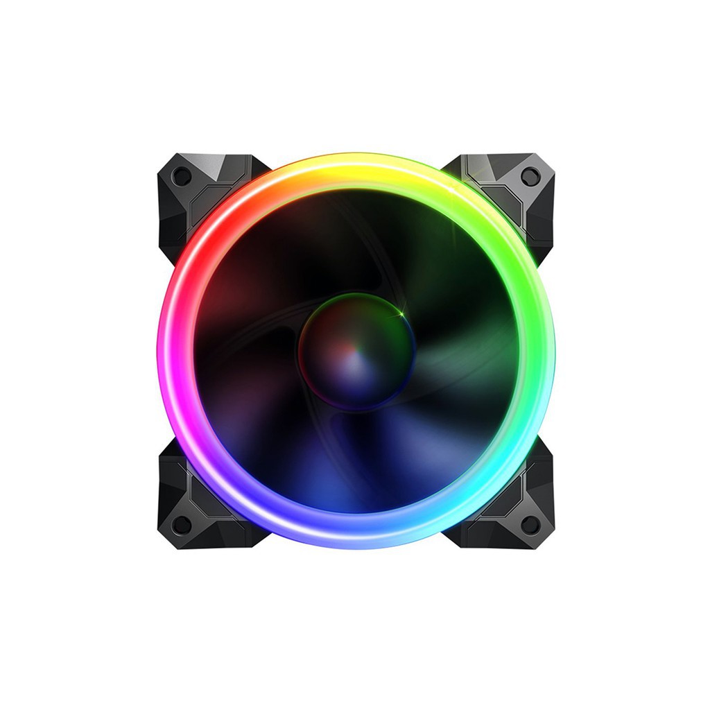 Fan case Led 12cm Shahara T50 RGB - Loại Tốt - Làm Mát Thùng CPU - Màu đen, Có ốc Vặn Kèm Theo