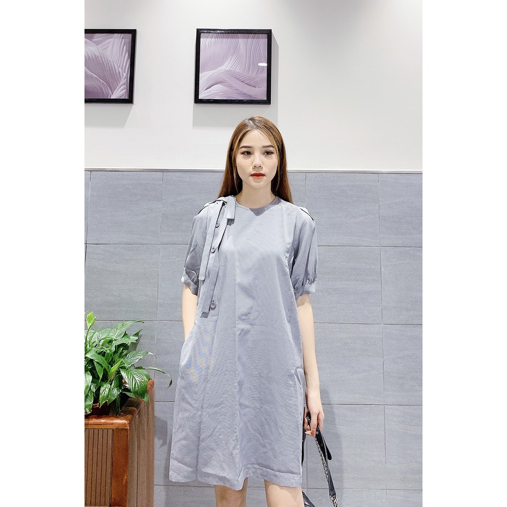 Đầm xuông ngắn tay có nơ 1 bên - 20Again | BigBuy360 - bigbuy360.vn