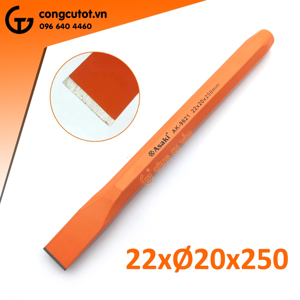 Đục sắt dẹp cầm tay thép CrV  Asaki