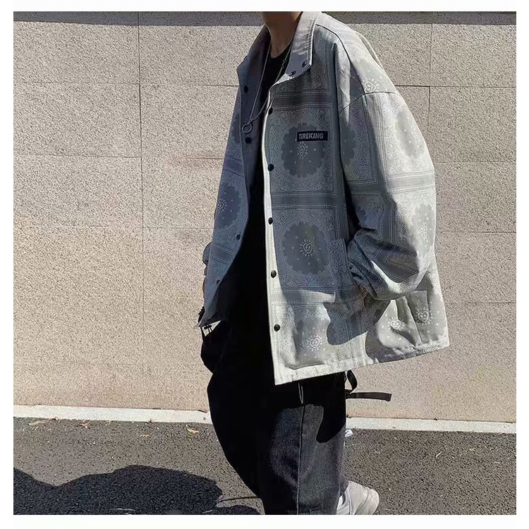 Áo khoác bóng chày dáng rộng thời trang cá tính cho nam