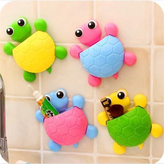 Ống cắm bàn chải hình rùa con gắn kính, dụng cụ đựng bàn chải hút chân không