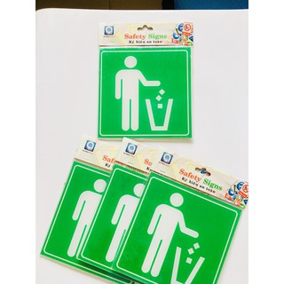 BIỂN BÁO - BỎ RÁC VÀO THÙNG RÁC
