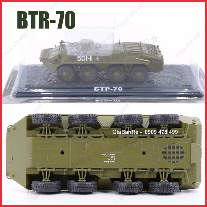 Mô Hình Hoàn Thiện Xe Thiết Giáp Chở Quân Bánh Hơi BTR 70 Tỉ Lệ 1:43 - Nga - 4335