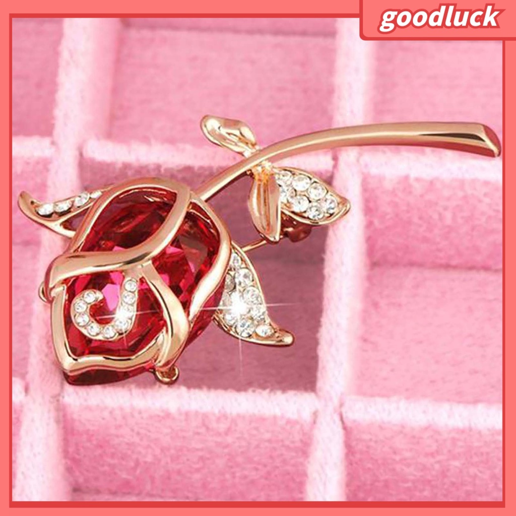 Trâm cài áo hình hoa hồng bằng hợp kim thiết kế thời trang cho nữ