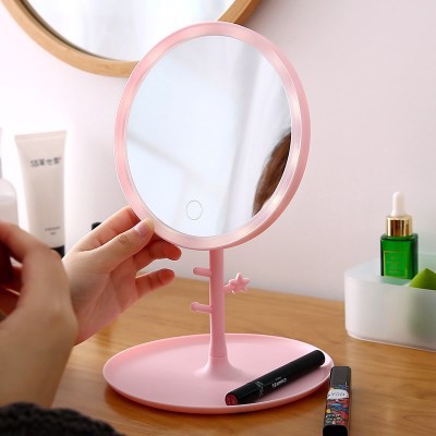 Gương trang điểm để bàn có đèn led cảm ứng độc đáo chất lượng