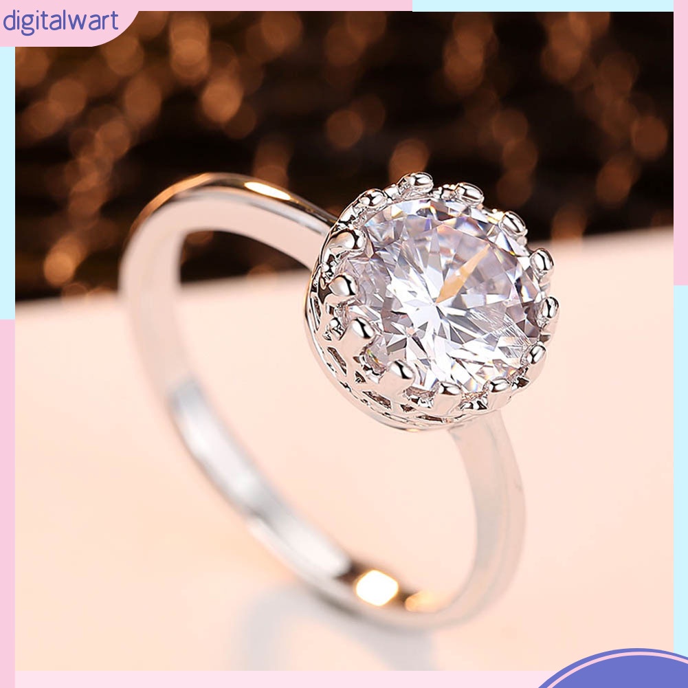 Nhẫn đính hôn cô dâu hình vương miện sang trọng